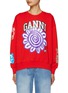 Main View - Click To Enlarge - GANNI - Mega Flower Printed Oversized Sweatshirt