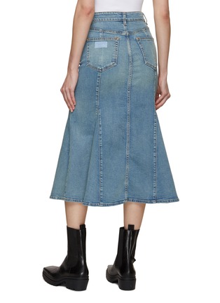 Back View - Click To Enlarge - GANNI - Tint Wash Denim Skirt