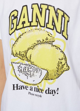  - GANNI - Lemon Print Relaxed T-Shirt