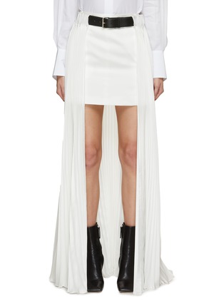 Main View - Click To Enlarge - PETER DO - High Low Hem Pleated Wrap Around Skirt