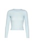 Main View - Click To Enlarge - ALEXANDER WANG - Long Sleeve Ribbed Cotton T-Shirt