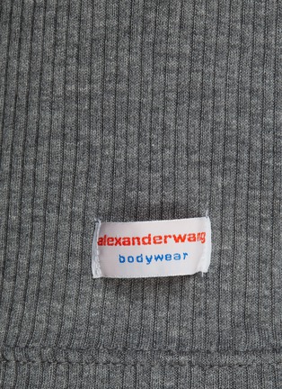  - ALEXANDER WANG - Short Sleeve Ribbed Cotton T-Shirt