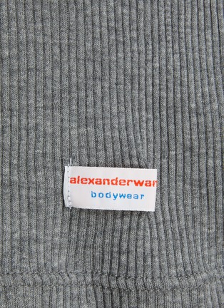  - ALEXANDER WANG - Long Sleeve Ribbed Cotton T-Shirt