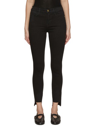 Main View - Click To Enlarge - FRAME - Le High Raw Stagger Skinny Jeans