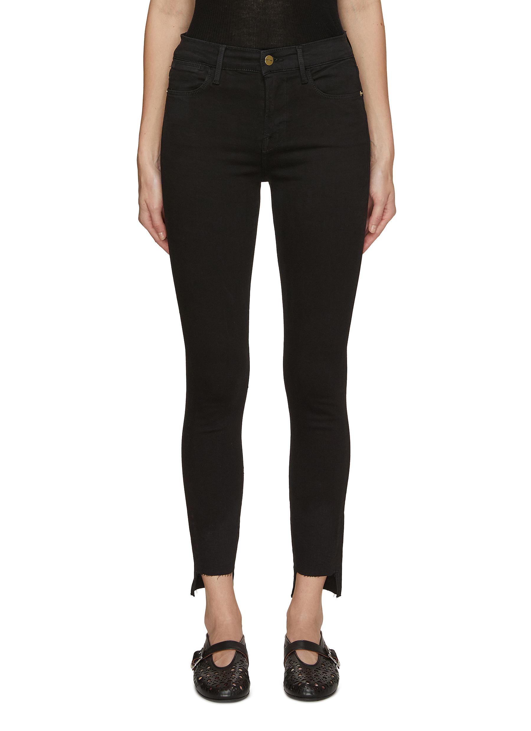 Le High Raw Stagger Skinny Jeans