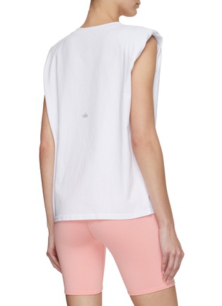 Back View - Click To Enlarge - ALO YOGA - Headliner Shoulder Pad Sleeveless T-Shirt