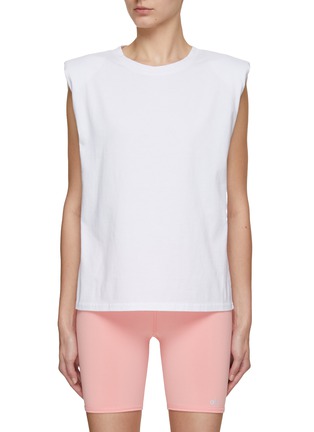 Main View - Click To Enlarge - ALO YOGA - Headliner Shoulder Pad Sleeveless T-Shirt