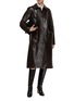 Figure View - Click To Enlarge - TOTEME - Crocodile Embossed Leather Coat