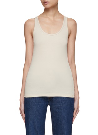 Main View - Click To Enlarge - TOTEME - Ribbed Scoop Neck Tank Top