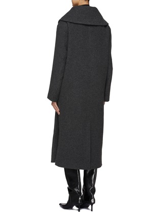 Back View - Click To Enlarge - TOTEME - Felt Wrap Coat