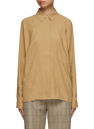 Main View - Click To Enlarge - TOTEME - Panelled Silk Shirt