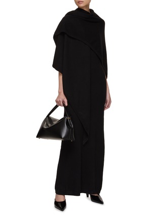 Figure View - Click To Enlarge - TOTEME - Cashmere Detachable Shawl Dress