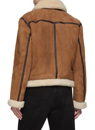 Back View - Click To Enlarge - TOTEME - Shearling Leather Aviator Jacket