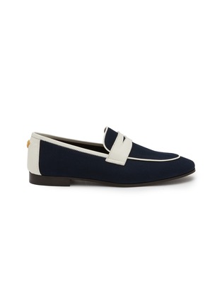 Main View - Click To Enlarge - BOUGEOTTE - Flâneur Leather Cotton Loafers