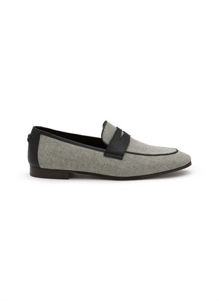 Main View - Click To Enlarge - BOUGEOTTE - Flâneur Leather Cotton Loafers