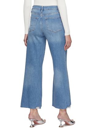 Back View - Click To Enlarge - FRAME - Le Palazzo Raw Edge Cropped Jeans