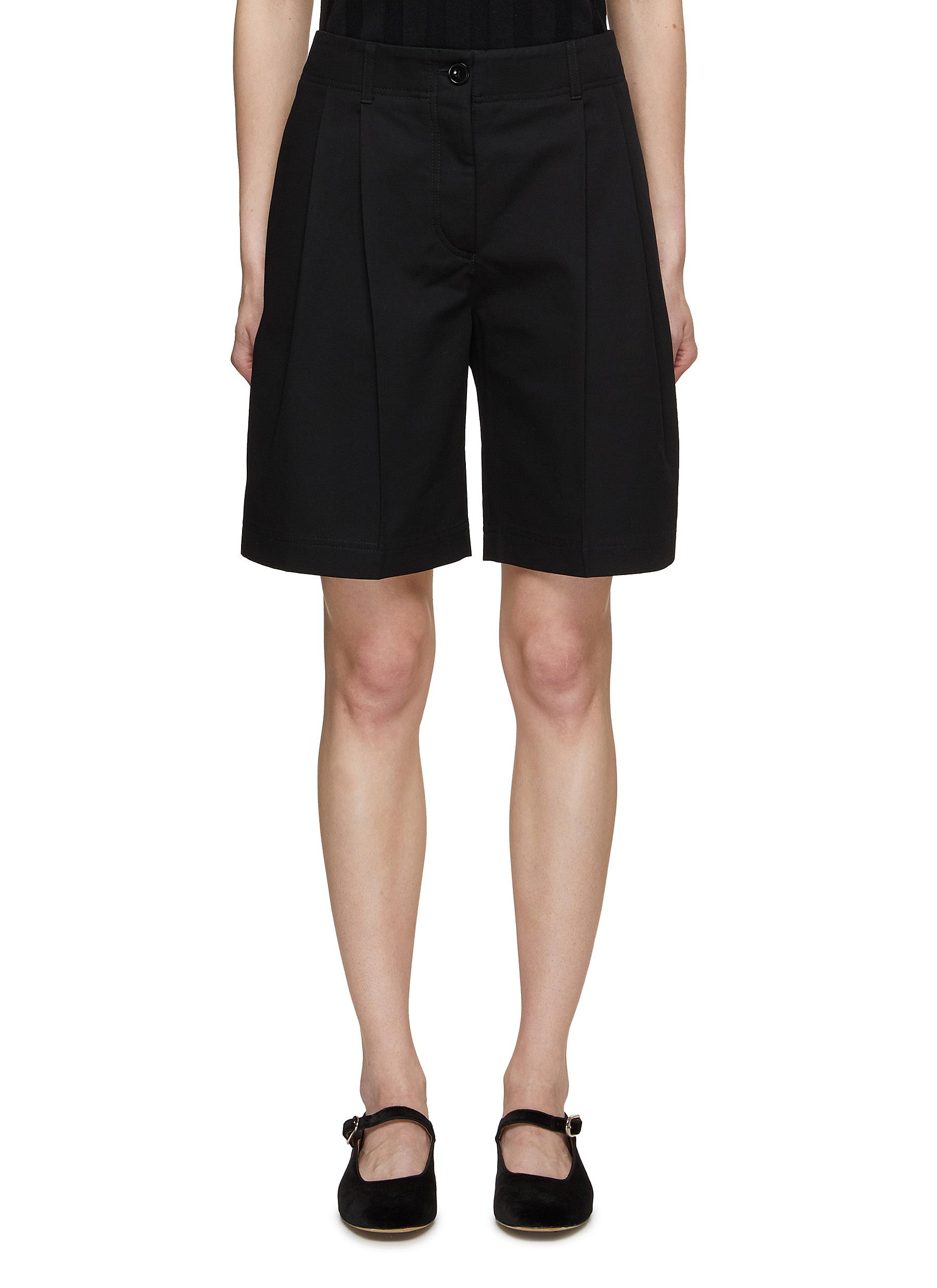 Tailored Relaxed Fit Cotton Shorts