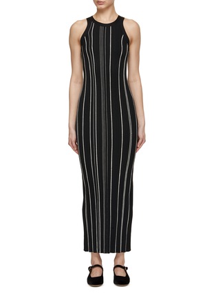Main View - Click To Enlarge - TOTEME - Curved Rib Knit Tank Dress