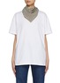 Main View - Click To Enlarge - TOTEME - Signature Monogram Silk Scarf Cotton T-shirt