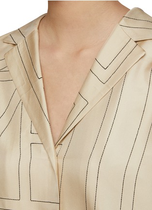 - TOTEME - Monogram Silk Pyjamas Shirt