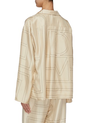 Back View - Click To Enlarge - TOTEME - Monogram Silk Pyjamas Shirt