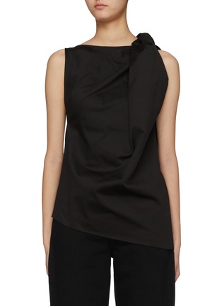 Main View - Click To Enlarge - TOTEME - Shoulder Twist Satin Top