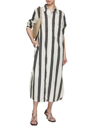Figure View - Click To Enlarge - TOTEME - Jacquard Striped Tunic Dress