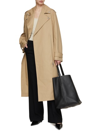 Figure View - Click To Enlarge - TOTEME - Biker Cotton Trench Coat