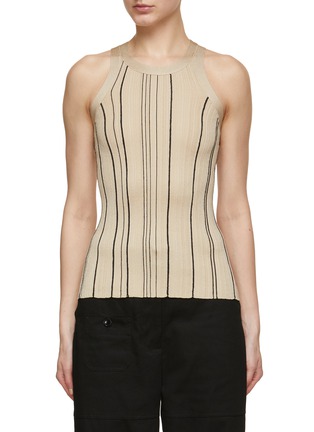 Main View - Click To Enlarge - TOTEME - Curved Rib Knit Tank Top