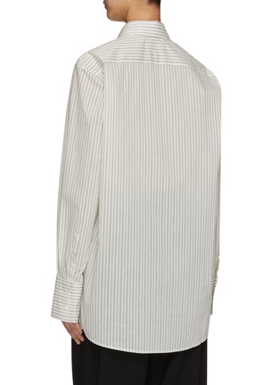 Back View - Click To Enlarge - LA COLLECTION - Adam Wide Striped Shirt