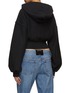 Back View - Click To Enlarge - T BY ALEXANDER WANG - Cropped Zip Hoodie