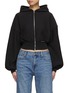 Main View - Click To Enlarge - T BY ALEXANDER WANG - Cropped Zip Hoodie