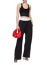 Figure View - Click To Enlarge - T BY ALEXANDER WANG - Logo Brief Wide Leg Sweatpants