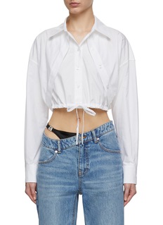 T By Alexander Wang - Cropped Button Down Shirt  HBX - Globally Curated  Fashion and Lifestyle by Hypebeast