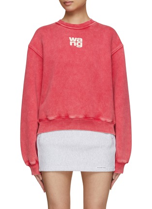 Main View - Click To Enlarge - T BY ALEXANDER WANG - Essential Terry Crewneck Logo Sweatshirt