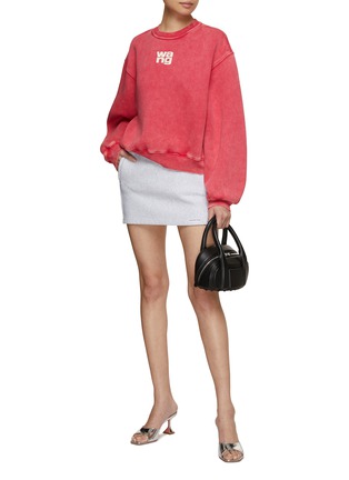 Figure View - Click To Enlarge - T BY ALEXANDER WANG - Essential Terry Crewneck Logo Sweatshirt