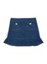 Main View - Click To Enlarge - SELF-PORTRAIT - Kids Crystal Embellished Denim Skirt