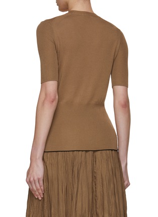 Back View - Click To Enlarge - JOSEPH - Ribbed Crewneck Silk Blend Top
