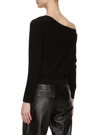 Back View - Click To Enlarge - THEORY - Asymmetric Neckline Cashmere Top