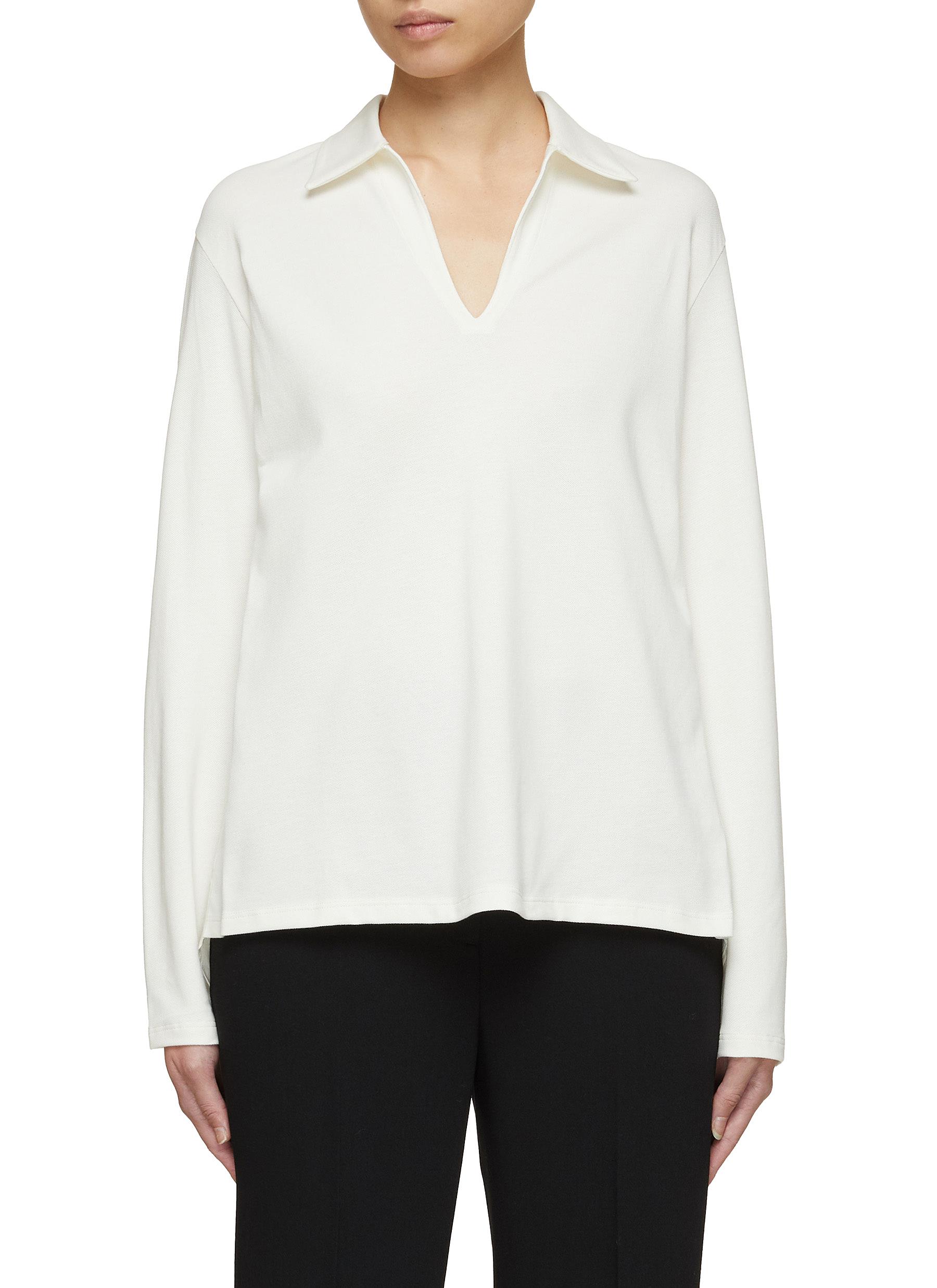 THEORY | Open collar Popover Shirt | Women | Lane Crawford