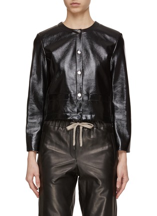 Main View - Click To Enlarge - THEORY - Cropped Faux Leather Jacket