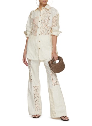 Figure View - Click To Enlarge - ZIMMERMANN - Luminosity Patch Lace Pants