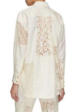 Back View - Click To Enlarge - ZIMMERMANN - Luminosity Patch Lace Shirt