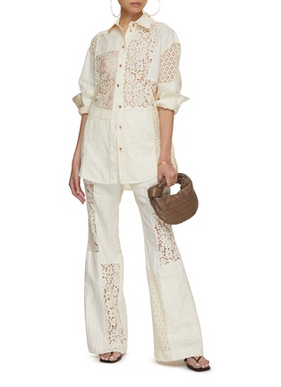 Figure View - Click To Enlarge - ZIMMERMANN - Luminosity Patch Lace Shirt