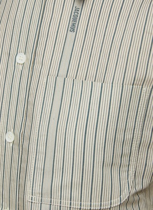  - JACQUEMUS - La Chemise de Costume Striped Backless Shirt