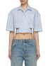 Main View - Click To Enlarge - JACQUEMUS - La Chemise Courte Bari Cropped Belted Shirt