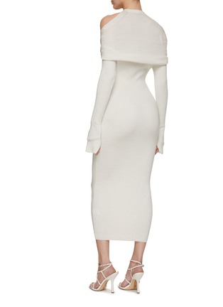 Back View - Click To Enlarge - JACQUEMUS - La Robe Doble Faux Cardigan Dress
