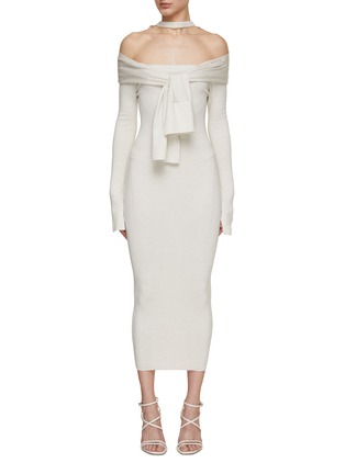 Main View - Click To Enlarge - JACQUEMUS - La Robe Doble Faux Cardigan Dress