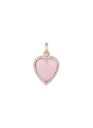 Main View - Click To Enlarge - STORROW JEWELRY - Alana 14K Gold Pink Opal Diamond Charm