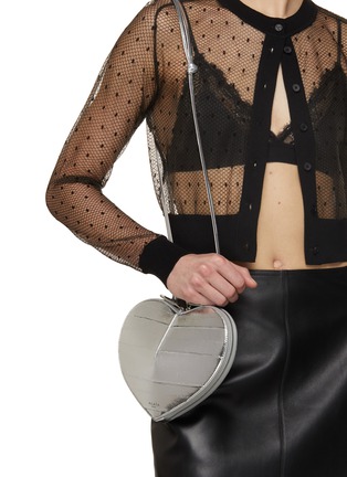 Figure View - Click To Enlarge - ALAÏA - Le Coeur Eel Leather Crossbody Bag